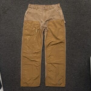 Carhartt Double-Knee Carpenter Pants Mens 34 Fits 32x31 Distressed B192 BRN